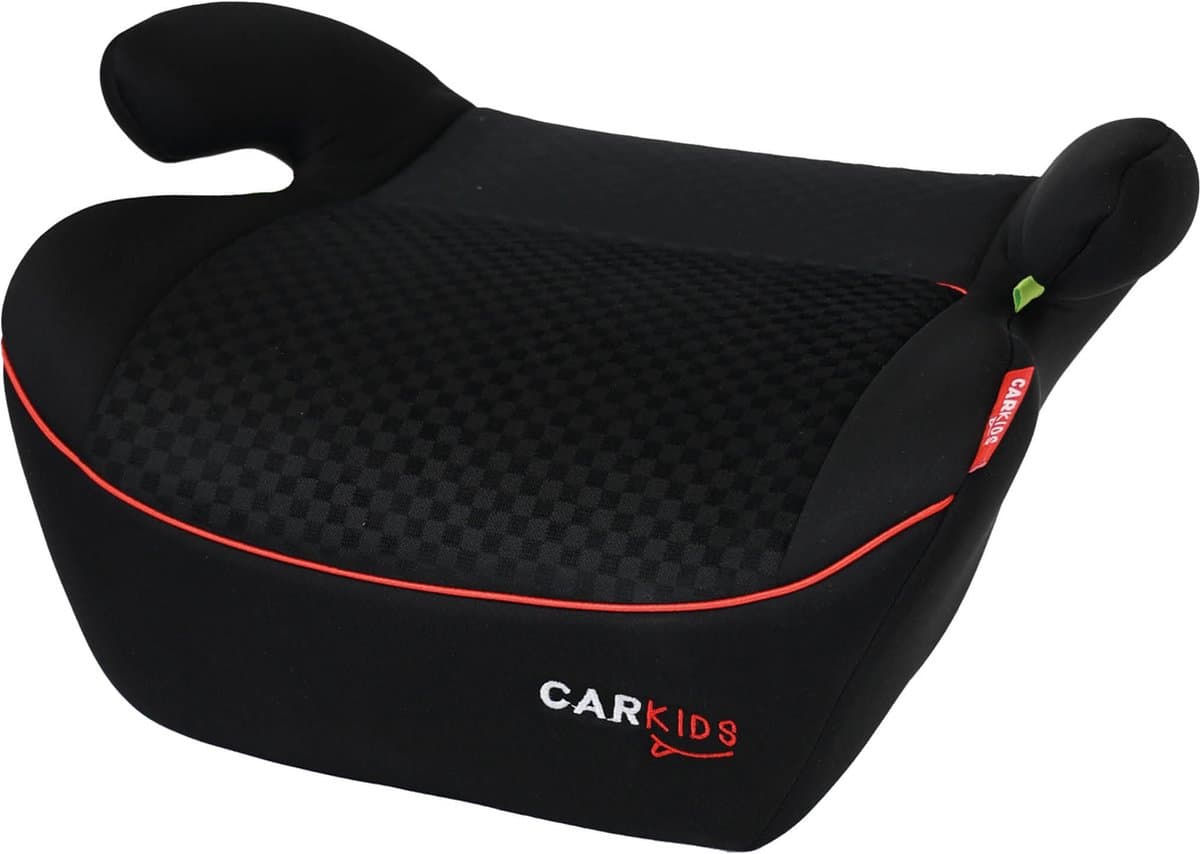 Carkids I-Size Zitverhoger Alex - Voldoet aan I-Size R-129 Norm - Voor Kinderen van 125-150cm – Afneembare & wasbare hoes - Flexibele installatie – Zwart/Rood