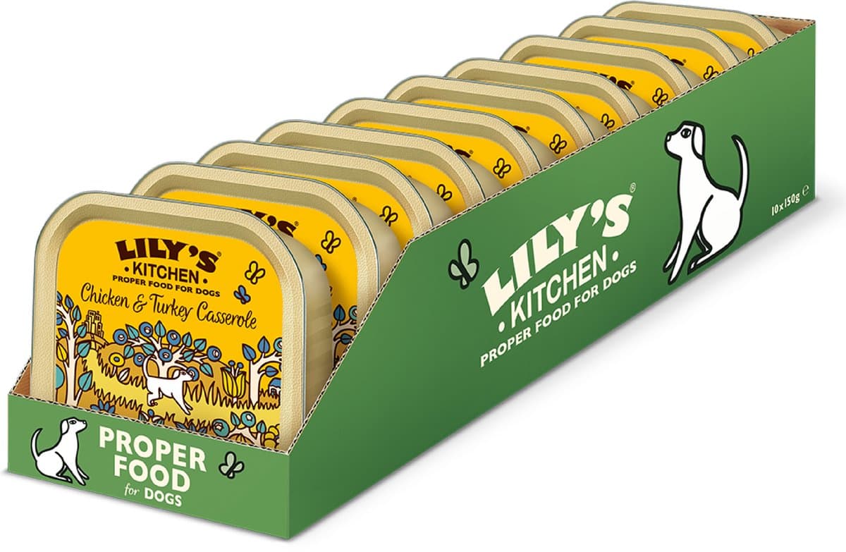 Lily's Kitchen - Hondenvoer - Natvoer - Chicken & Turkey Casserole - 10 x 150 g