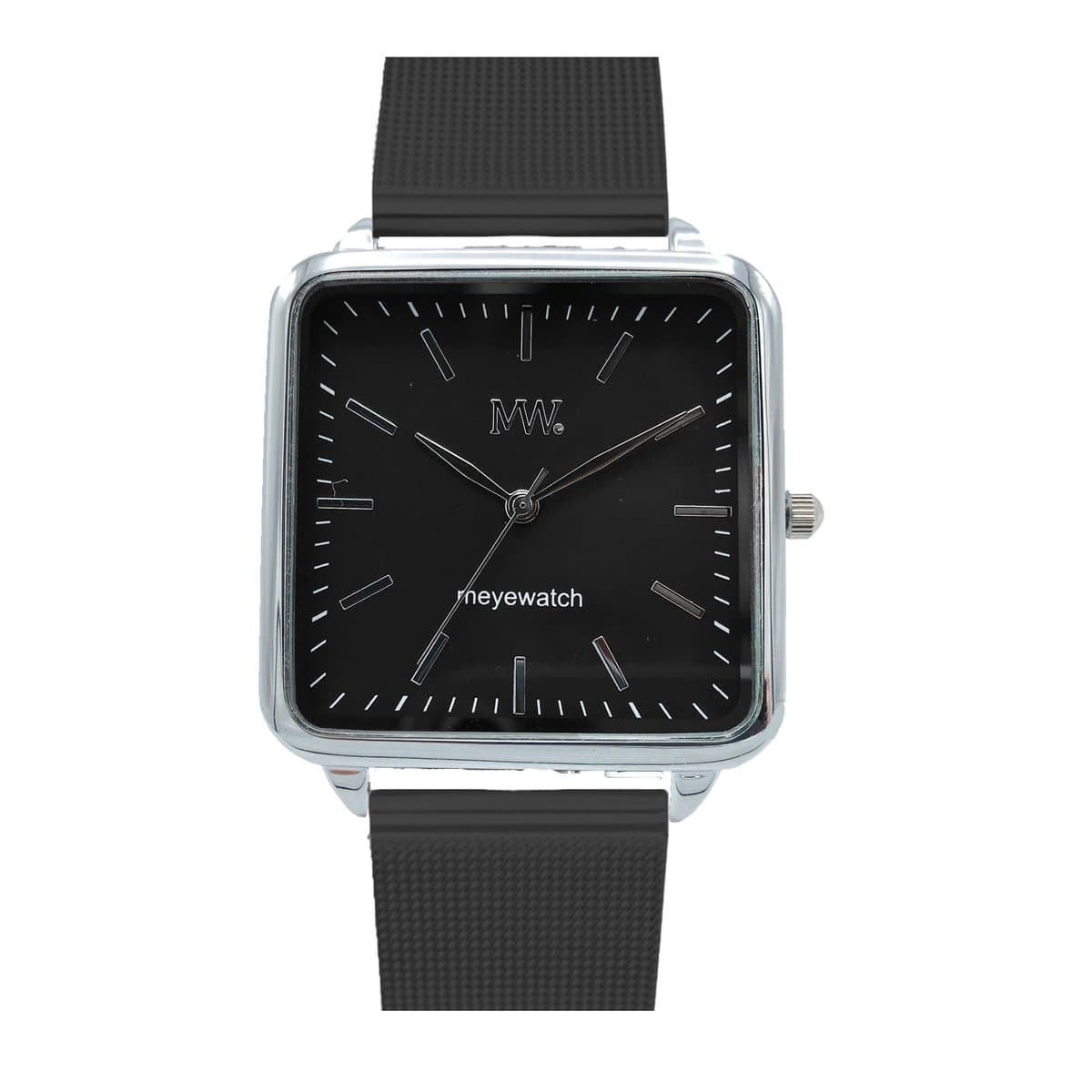 Square horloge zilver