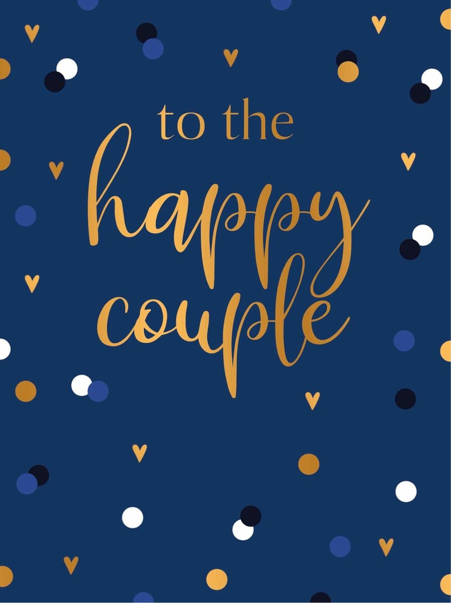 Kaart - A4 formaat - To the happy couple - MAX016-A