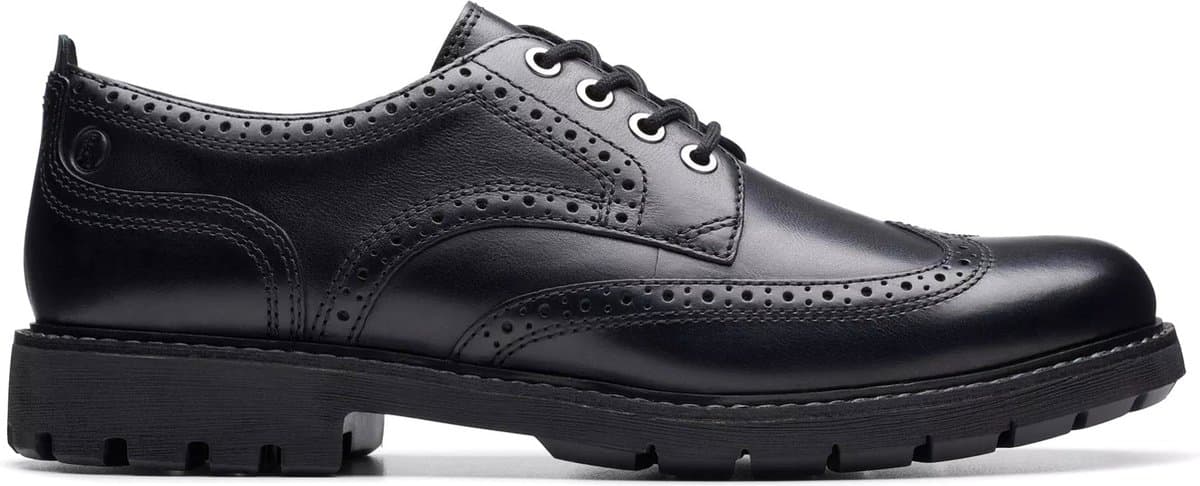 Clarks Batcombe Far - heren veterschoen - Zwart - maat 47 (EU) 12 (UK)