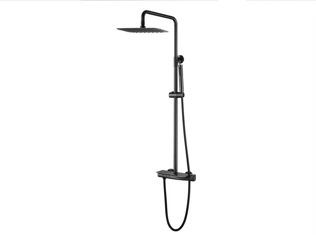 Mawialux Thermostatische Regendoucheset - Opbouw - Mat Zwart - Alter