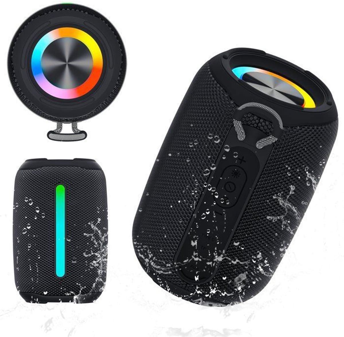 Draagbare Bluetooth-luidspreker met RGB-verlichting - Bluetooth 5.3 - Krachtige bas - 13 uur waterdicht - IPX5
