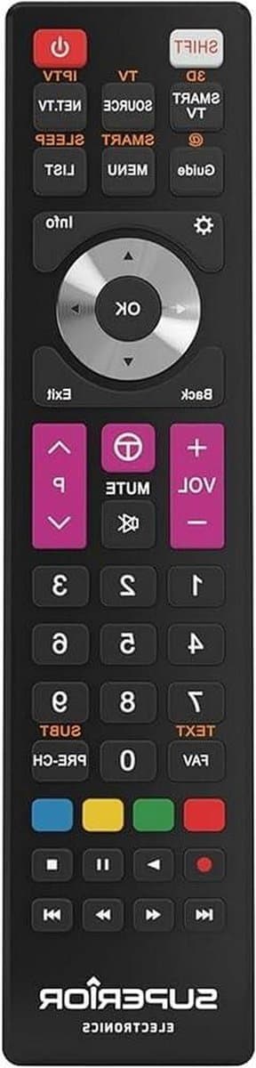 TV Afstandsbediening - Universele Remote - TV Bediening - Direct Gebruik Klaar - 10-15 meter bereik - Zwart