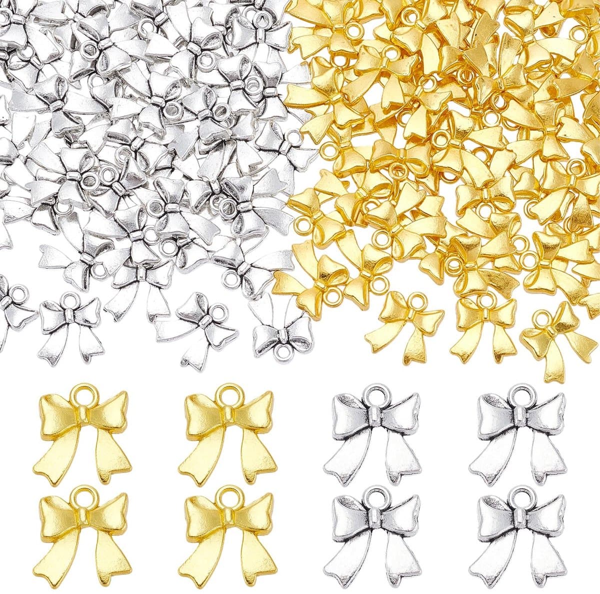 Dailygoods - 100 Stuks Legering Vlinderdas Bedels voor Sieraden