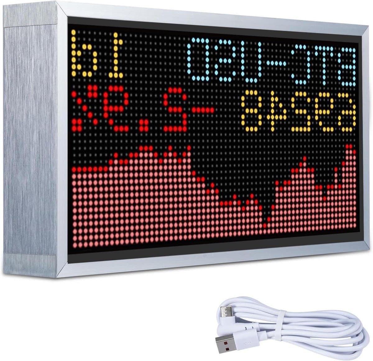 LED Crypto Display - Beurs Ticker Koersmonitor - Financiële Markten Volgen - Realtime Weergave