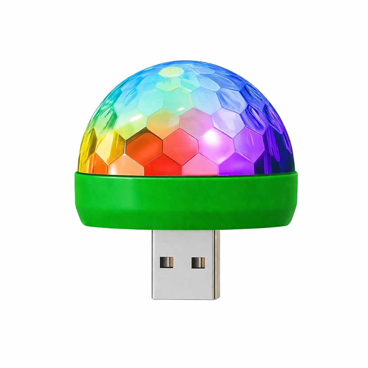 BOECK - USB discolampje – set van 2 - USB - met koppeling voor USB-C - Voor Telefoon - iPhone Gadget - Voor iPad - Feesten en partijen