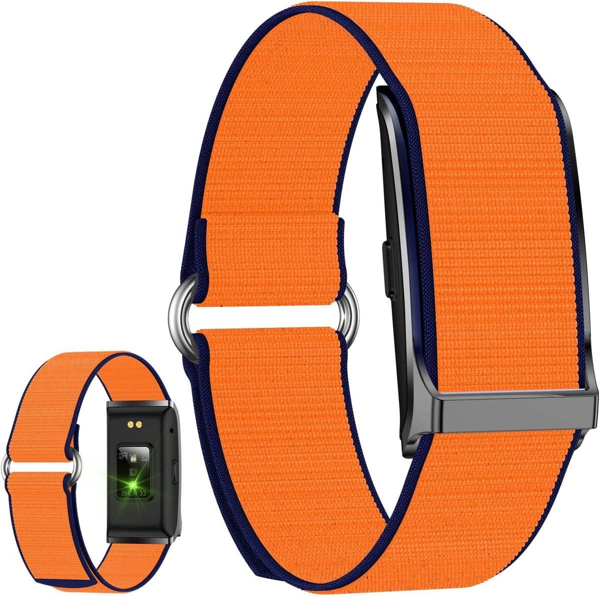 Slimme polsband - Fitness tracker - Activiteit meten - 10m waterdicht - 20-30 dagen gebruik - Oranje