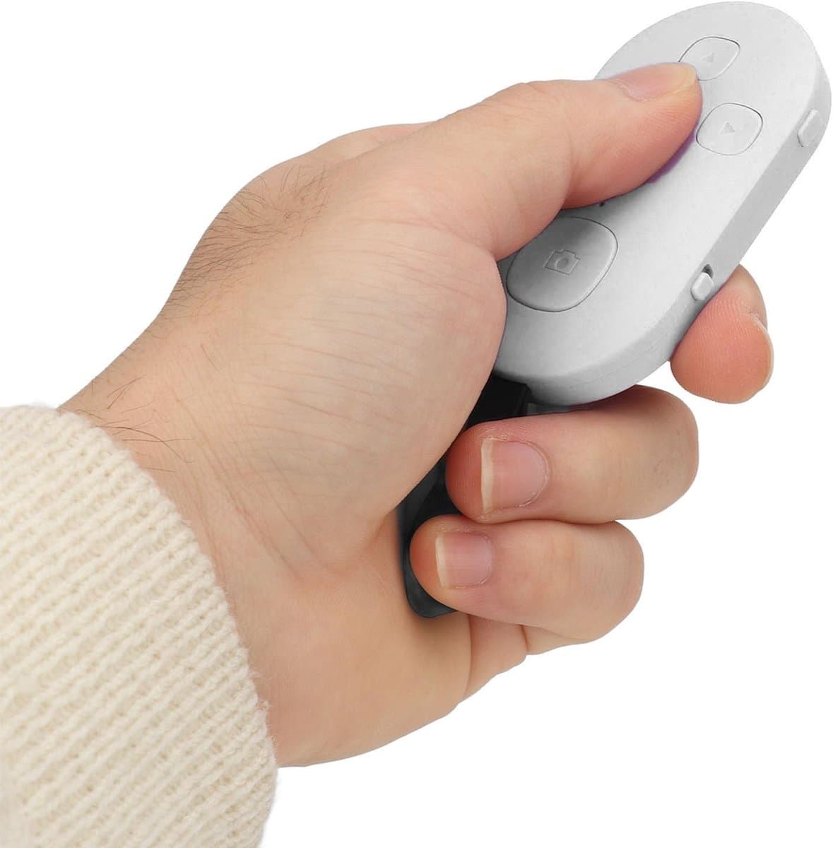 Dailygoody - Scrollende Afstandsbediening - Bluetooth Afstandsbediening - Oplaadbaar - Wit - Remote Clicker - Voor Smartphones en Tablets - Geschikt v