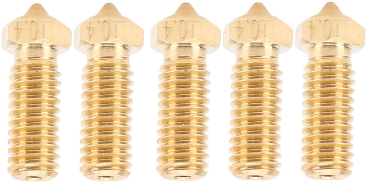Dailygoods- Nozzles 5PCS 0.4mm - Messing - Stabiele Extrusie - Gemakkelijk Reiniging - Precisietechniek - Compatibel met PLA/ABS/PETG/TPE/TPU/PC - 3D Printer Mondstuk