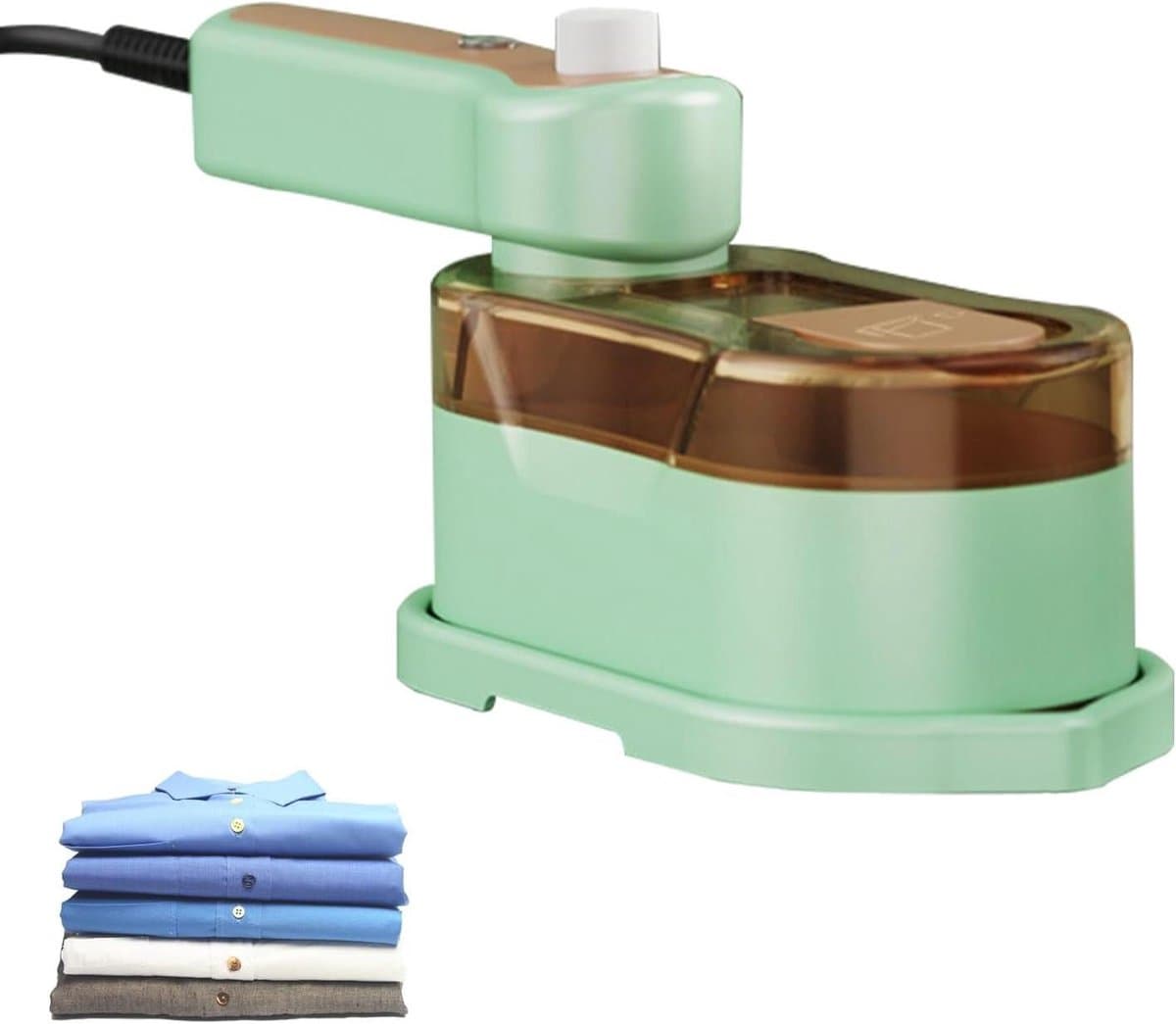 Stoomstrijkijzer Kleding - Reis Stomer - Kreukels Verwijderen - 180 Graden Draaibaar - 150 ml Tank - Groen