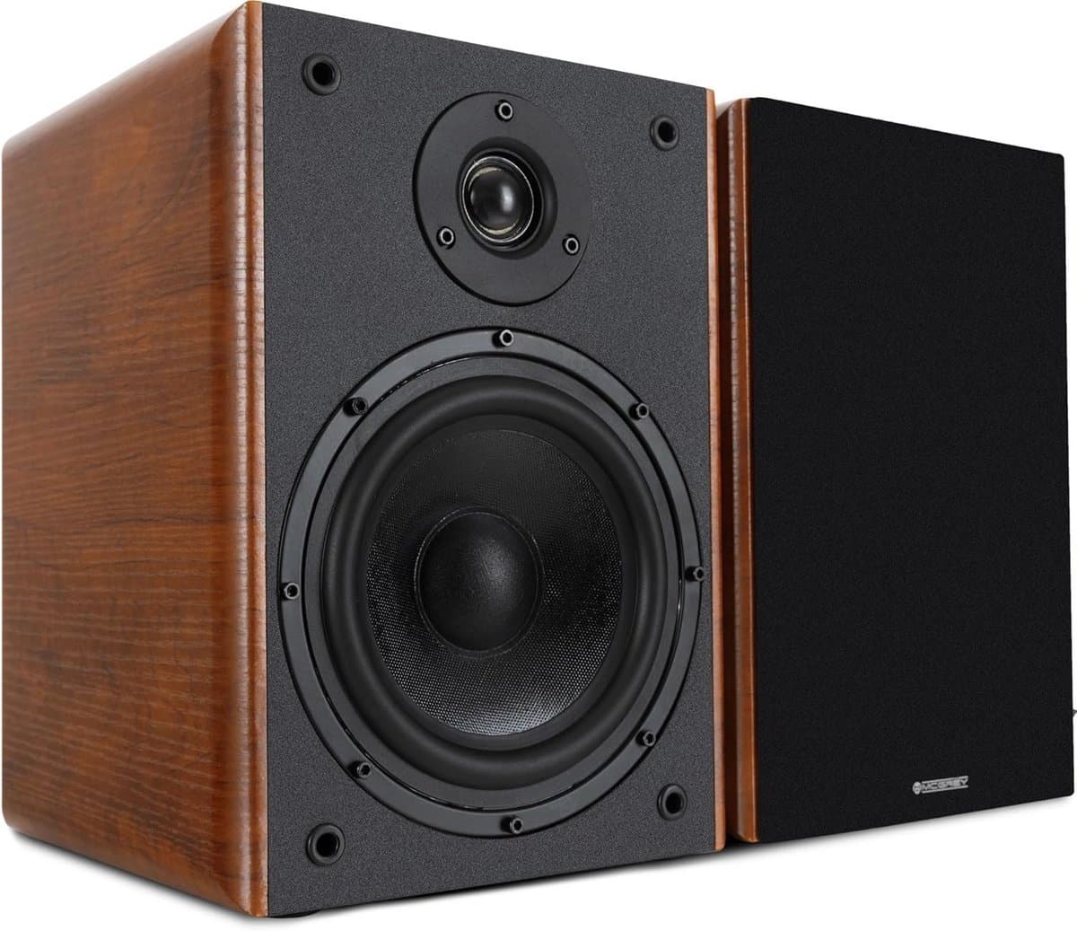 Hifi Boekenplank Luidsprekers - Compacte Geluidsboxen - Muziek Luisteren - 2-Weg Systeem - 6.5 Inch Woofer - Bruin Houtlook