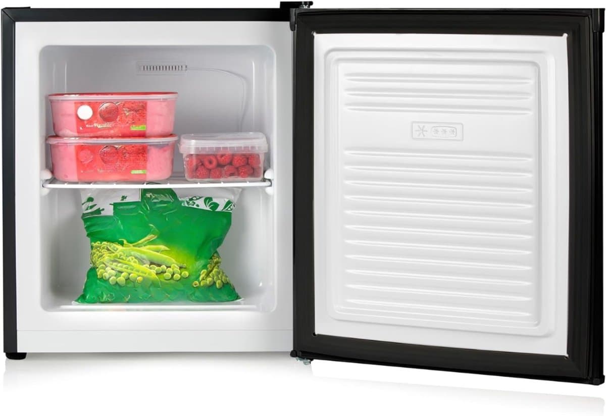 Quvo® Mini vriezer - Diepvries - 33L - [Energieklasse E] - Zwart - 47cm x 51cm x 44cm
