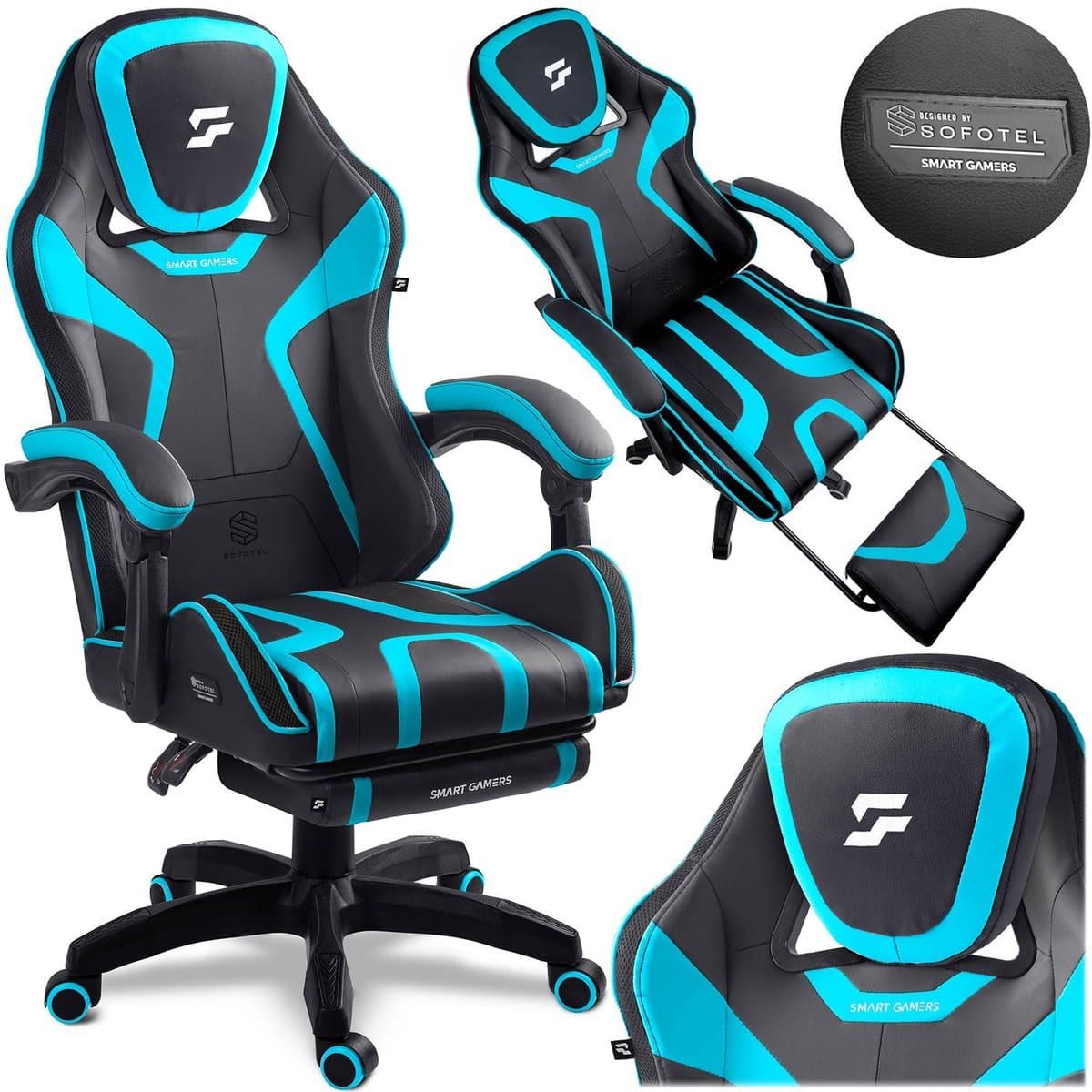 Sofotel Specter Serie - Gamingstoel - Ergonomisch - Verstelbare Hoogte - Wysuwany Podnóżek