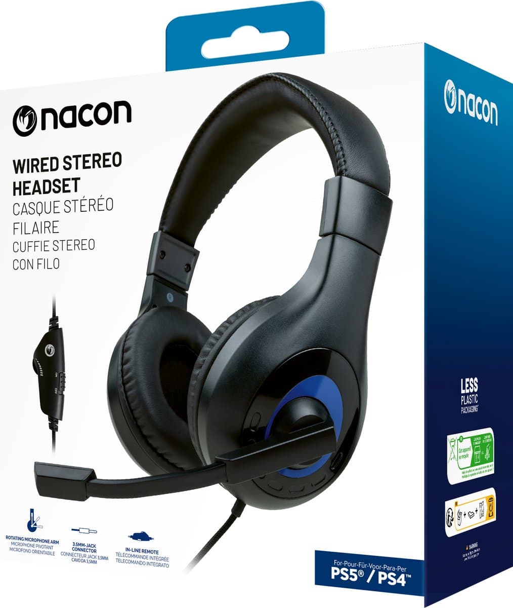 Nacon Stereo Gaming Headset V1 - PS5/PS4 - Zwart