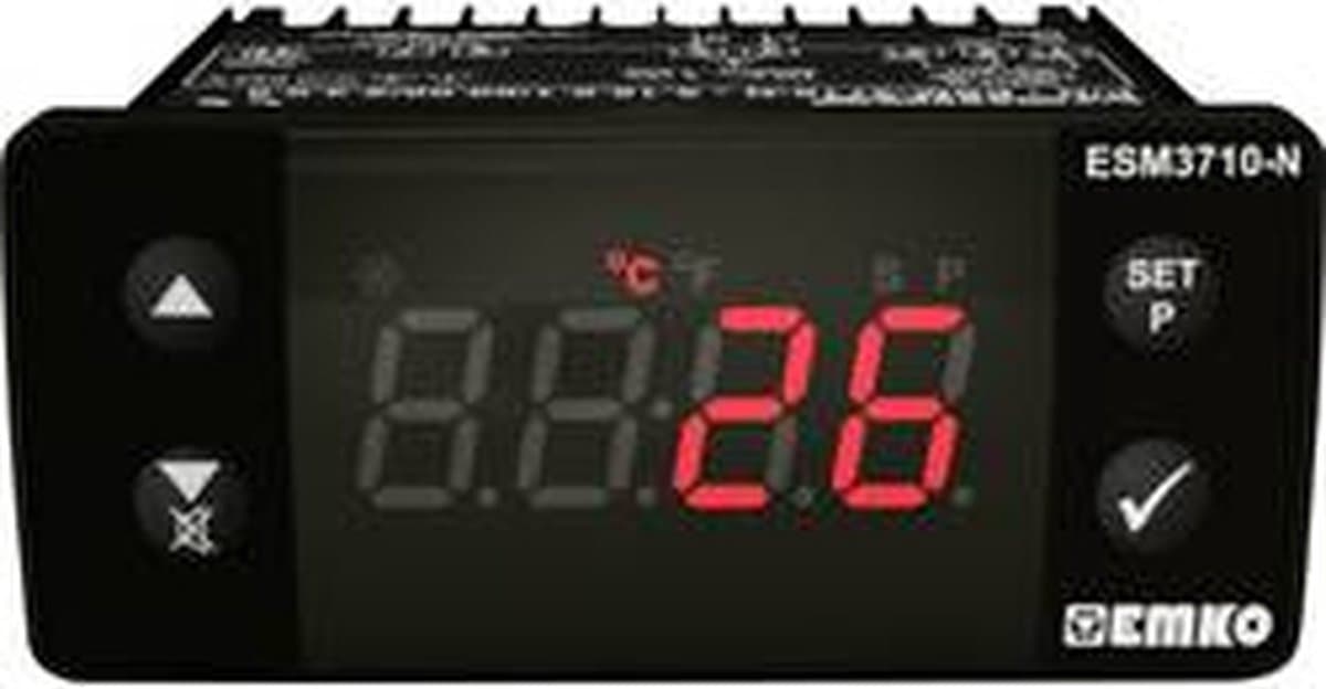Emko ESM-3710-N.2.05.0.1/00.00/2.0.0.0 Tweestandenregelaar Temperatuurregelaar J 0 tot 800 °C Relais 16 A (l x b x h) 6