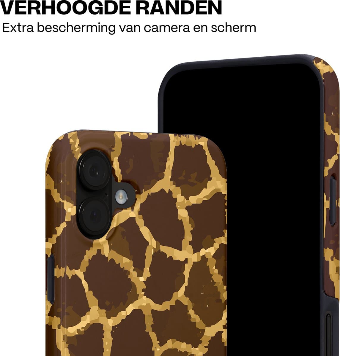 Casetastic Hoesje Geschikt voor Apple iPhone 16 Plus MagSafe - Stijlvolle Beschermende Duo-layer Case - Afrikaanse Giraffenprint