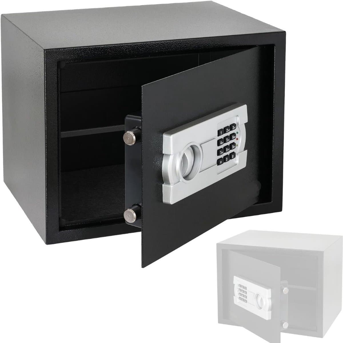 Zolvano® Kluis met Vingerafdruk - Brandwerend - Safe met Noodsleutel - Zwart