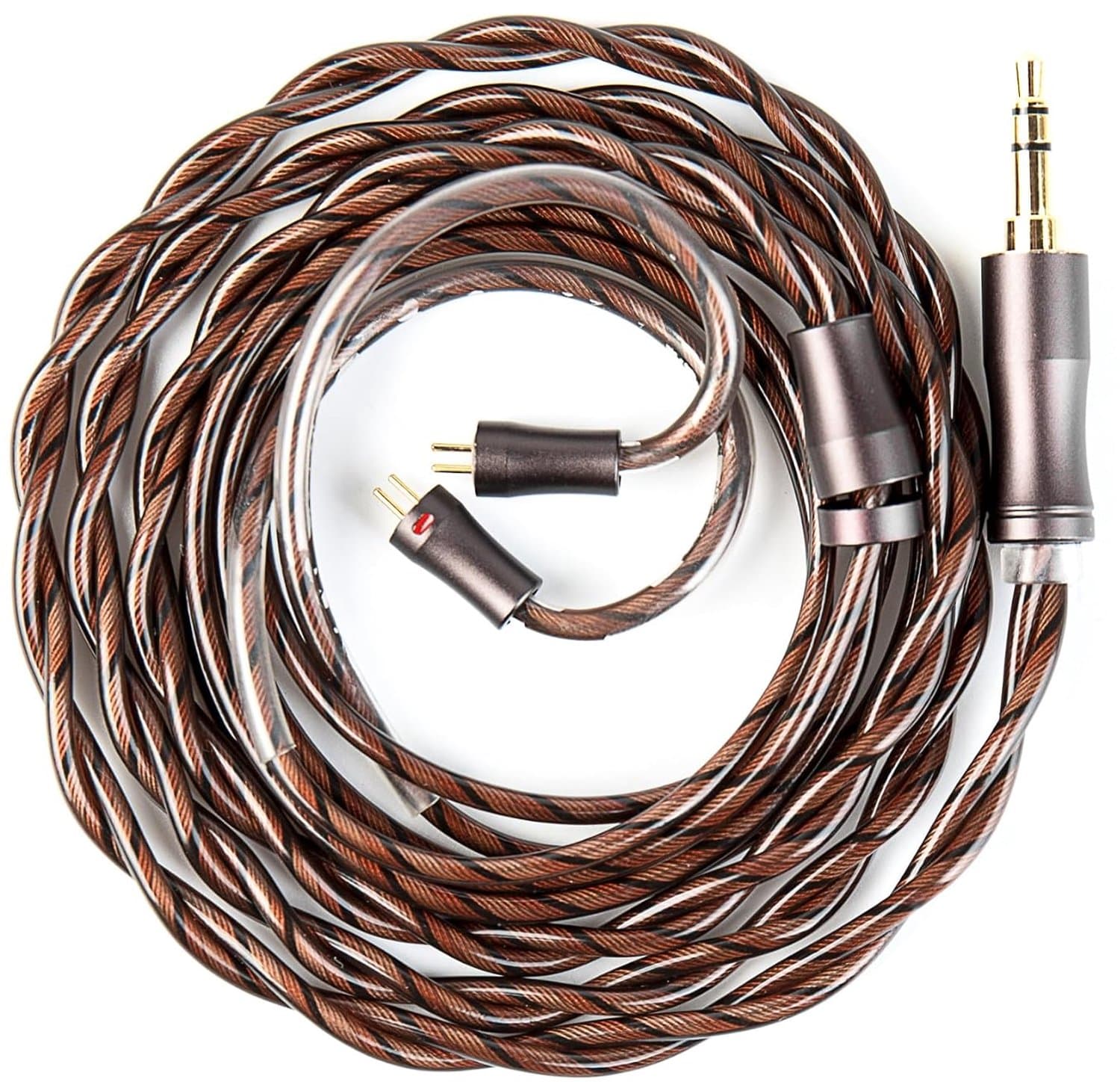 KBEAR Cadence 2-PIN IEMS Cable, 6N High Purity Silver Plated Headphone Cable 3.5mm Jack Plug 120cm Earphone Cable - ShopVlot