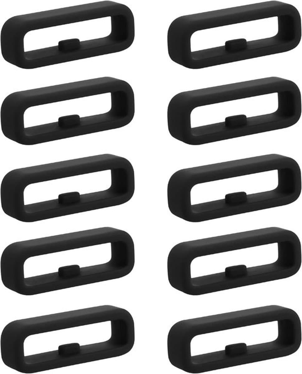 Set van 10 Universele Siliconen Horlogeband Lus voor 20mm Smartwatches en Activity Trackers