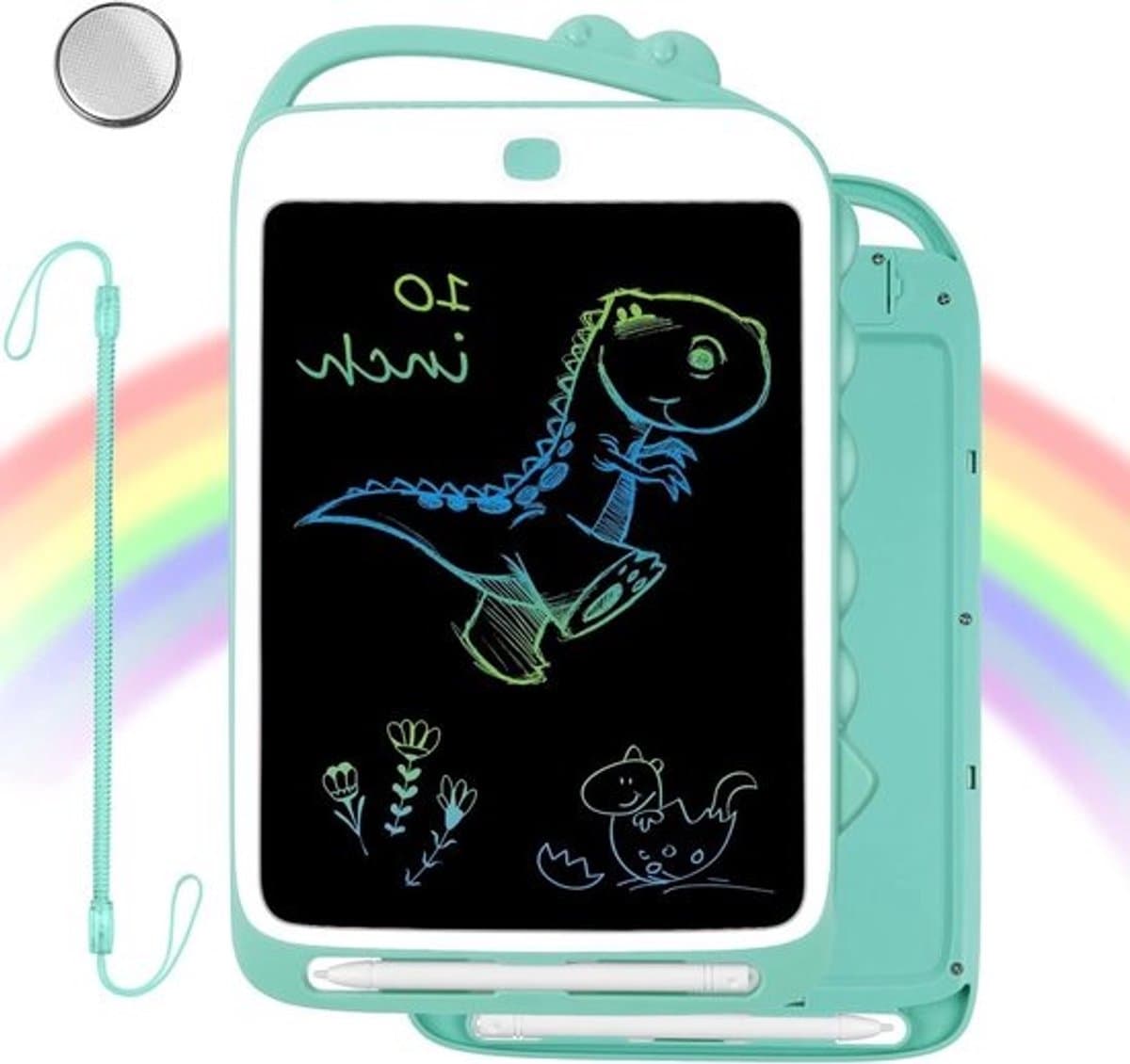10 Inch LCD-schrijftablet - grafische tekentafel voor kinderen - heldere kleuren - wisbare doodlepad - afsluitbare wisfunctie