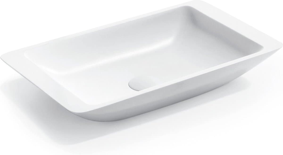 Mawialux opzet waskom - Solid surface - 59,5x34,5 cm - Mat wit - Isabel