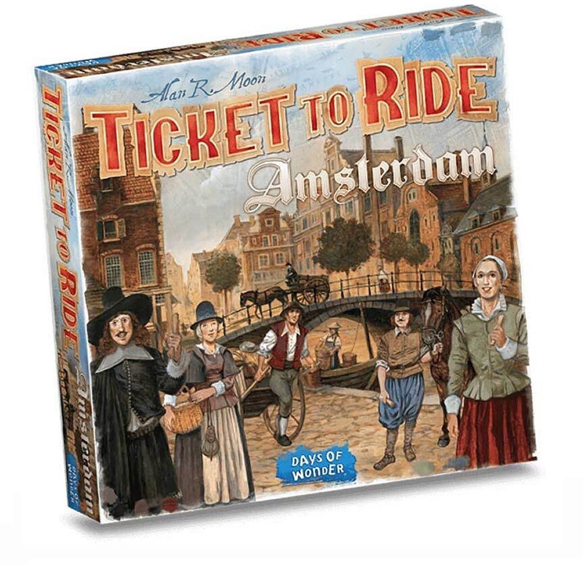 Ticket to Ride Amsterdam – Nederlandstalig Bordspel voor 2 tot 4 spelers - Snel strategisch spel vanaf 8 jaar - Speel in 17e-eeuws Amsterdam