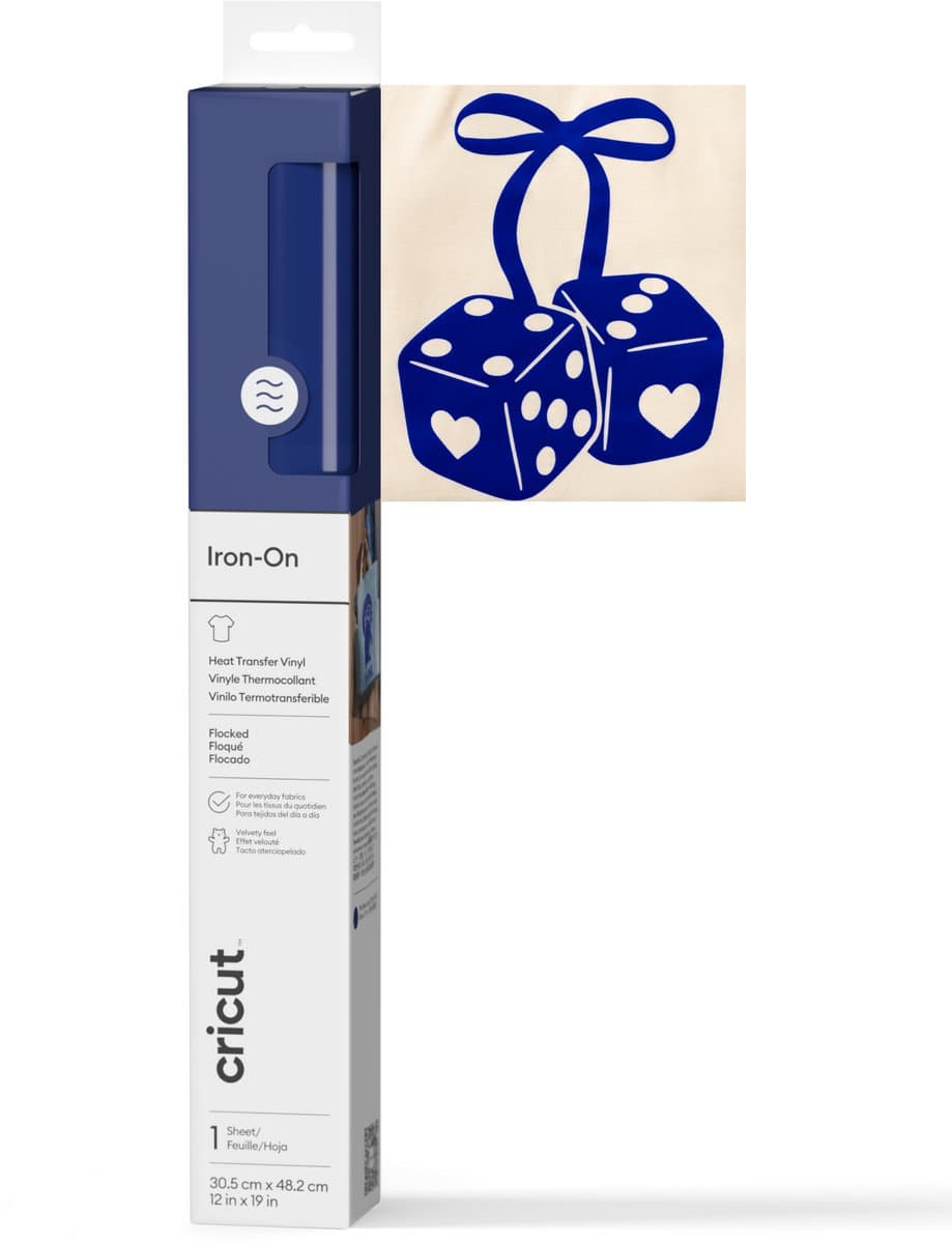 Cricut Flock Iron-On Blauw 30,5 x 48,3 cm