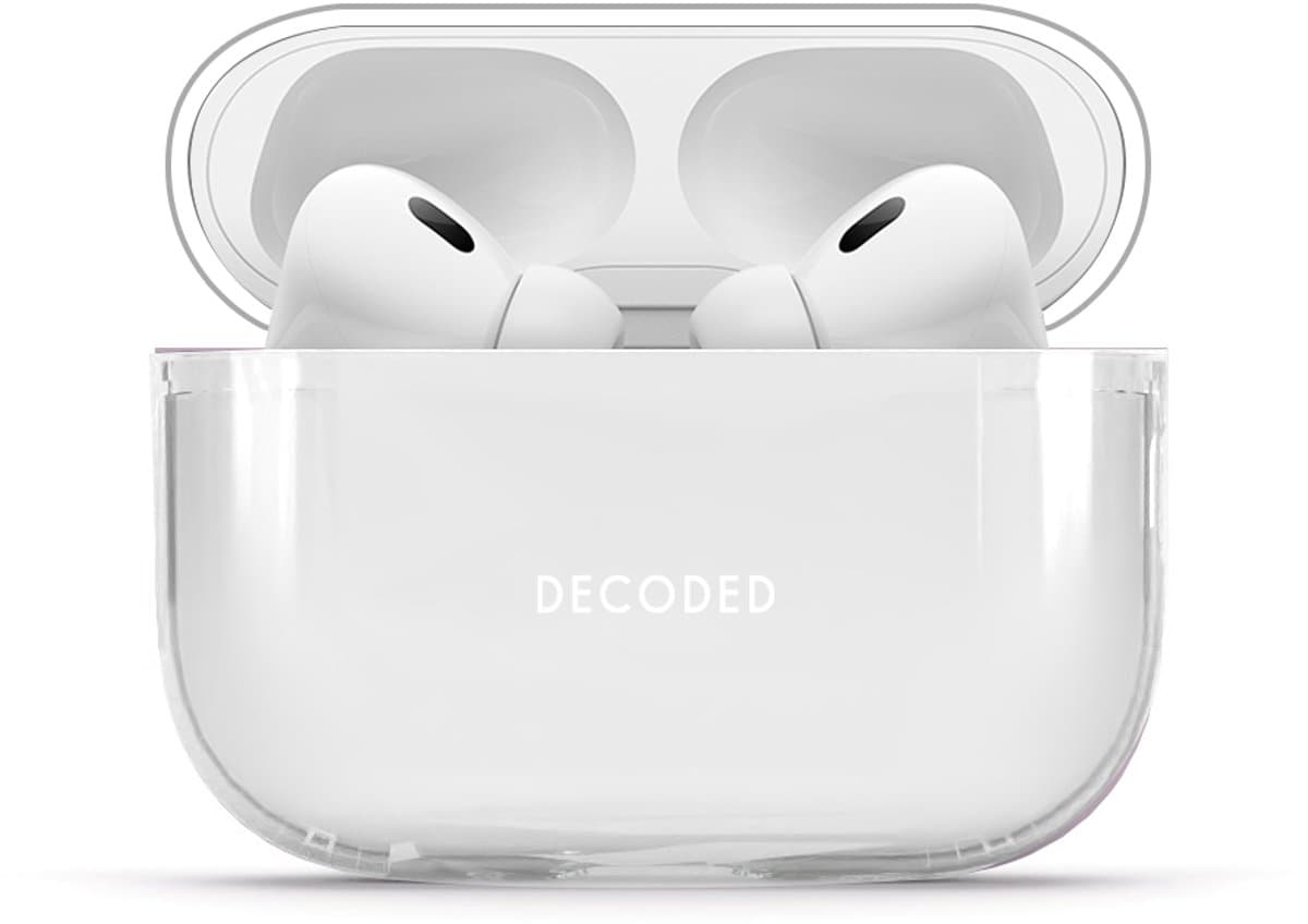 DECODED Siliconen AirPods Hoesje - Geschikt voor AirPods Pro 3 - Soft Touch Silicone - Ondersteund Draadloos Opladen - Valbescherming - Transparant