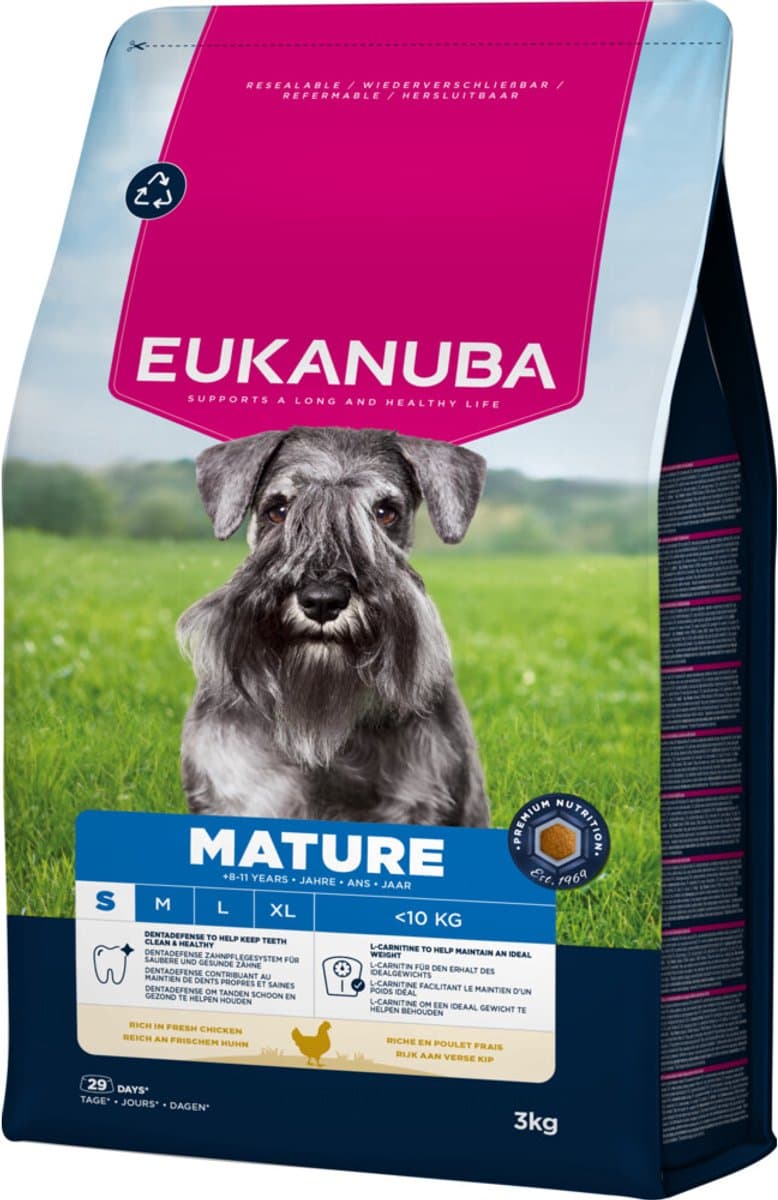 Eukanuba Life Care hondenvoer voor oudere kleine rassen met kip 3 kg
