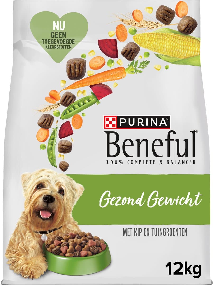 Beneful Gezond Gewicht - Hondenvoer Droogvoer - Kip & Tuingroenten - 12 kg