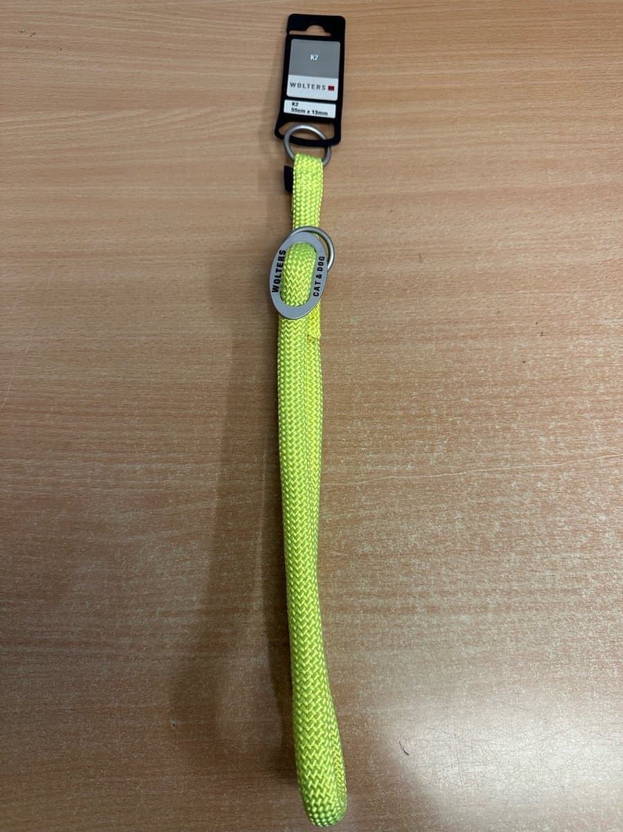 Wolters K2 Slip Halsband Nylon 55cm x 13mm Neon Geel