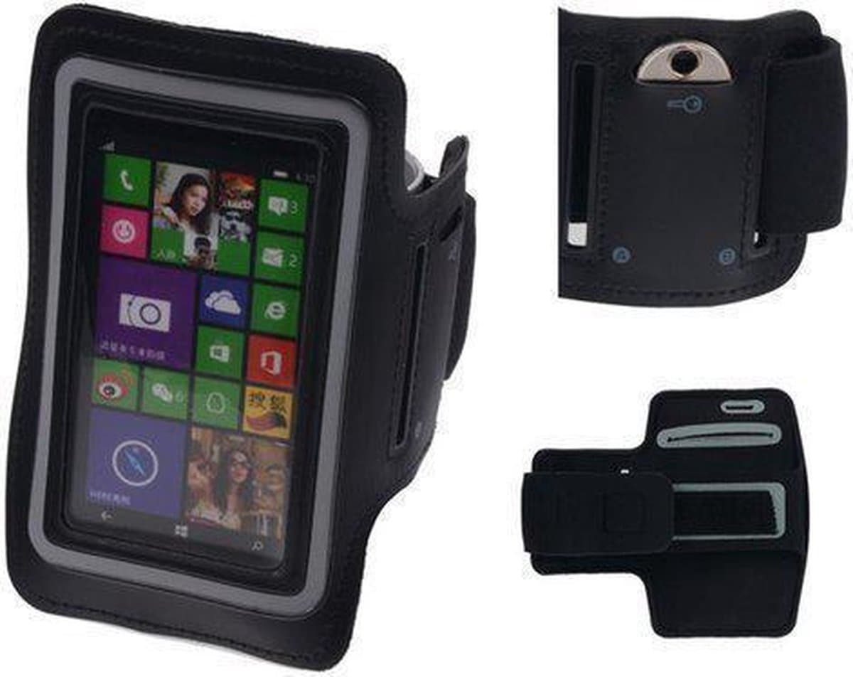 Nokia X Zwart Sport Armband Neopreen