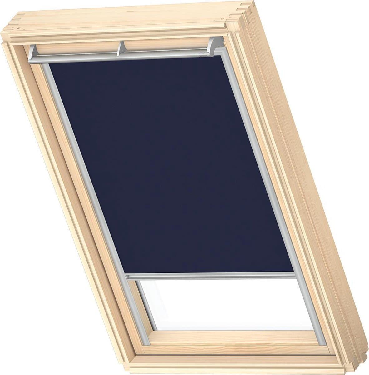 VELUX Origineel Verduisterend Rolgordijn (DKL), Zilveren Kozijn, MK04, Donkerblauw