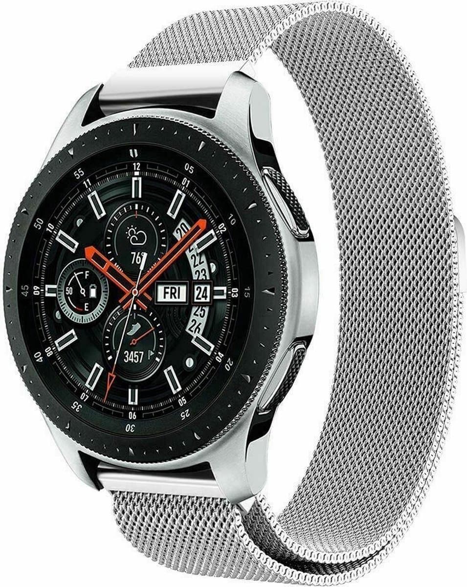 Geschikt voor Samsung Galaxy Watch Milanese band - zilver - 45mm / 46mm