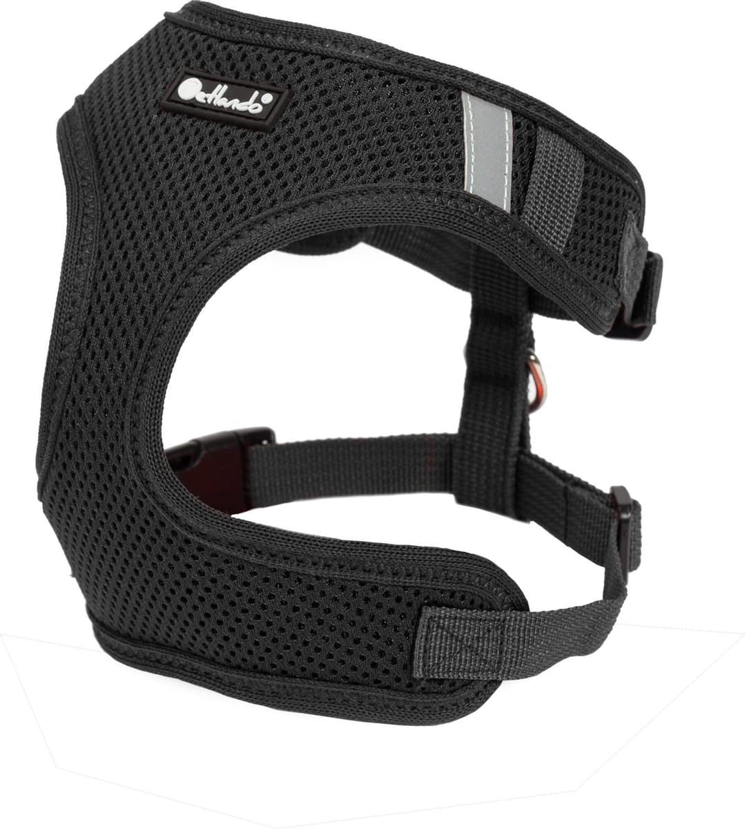 Petlando Hondenharnas Mesh Vest Zwart - Hondentuig - L 37-44/50-68 Cm