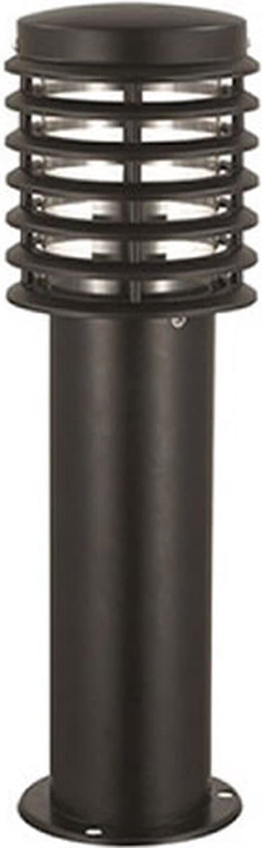 LED Tuinverlichting - Buitenlamp - Staand - RVS Mat Zwart - E27 - Rond