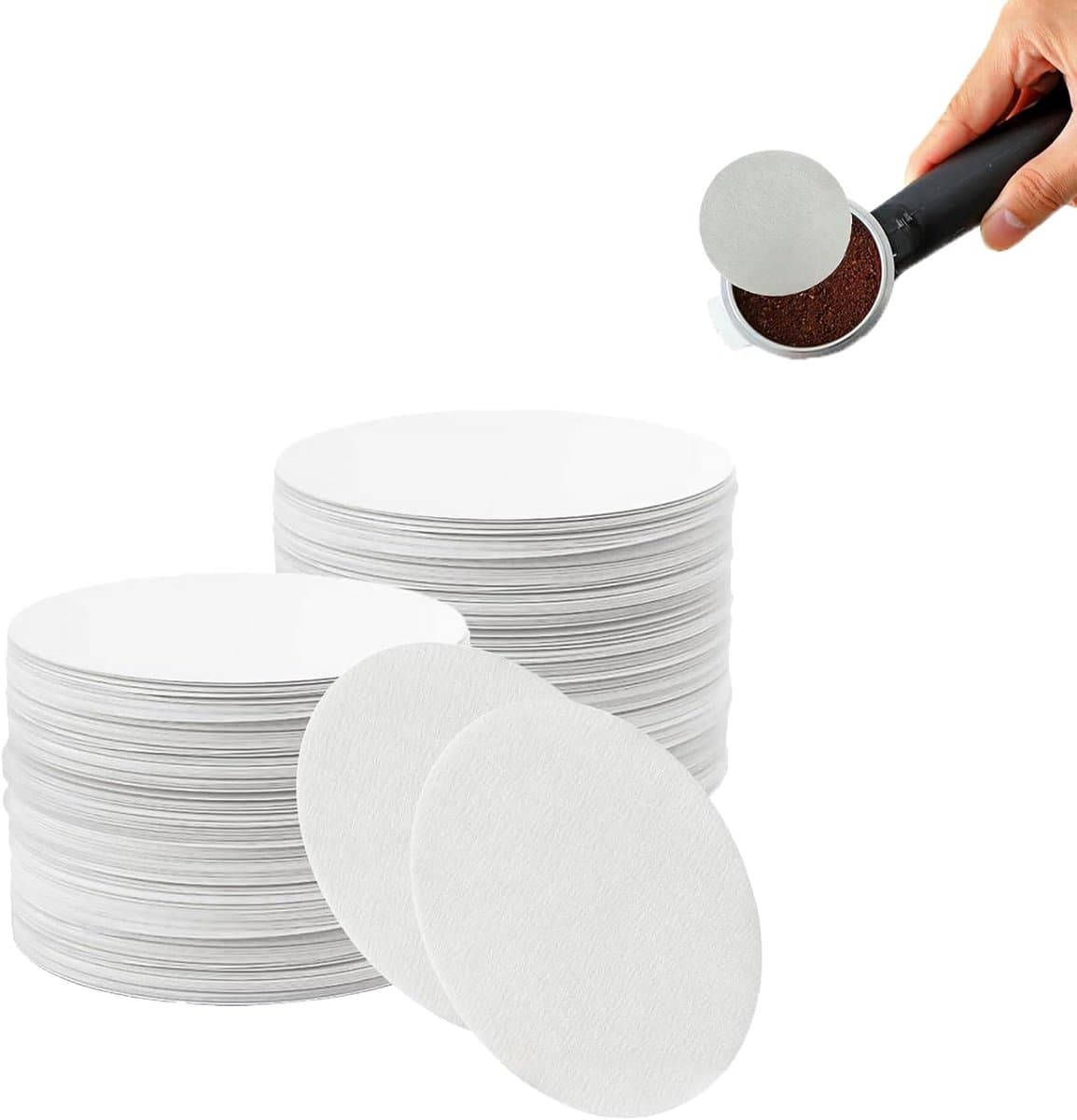 500 pack round coffee filters, round coffee filters with a diameter of 54 mm, fine mesh round coffee filters, suitable - ShopVlot