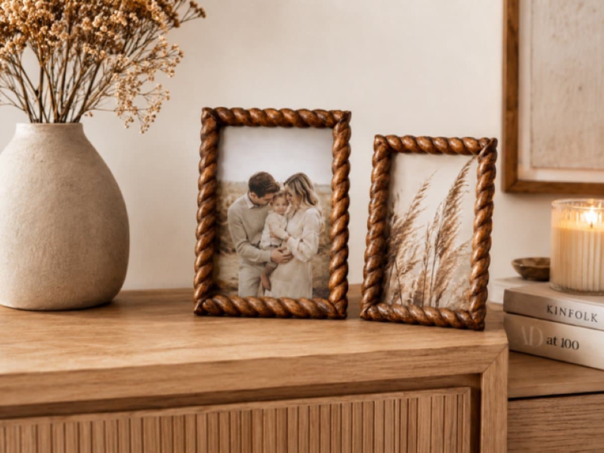 House of Nature - Mango houten fotolijst - Nostalgische foto houder - 10 x 15 cm