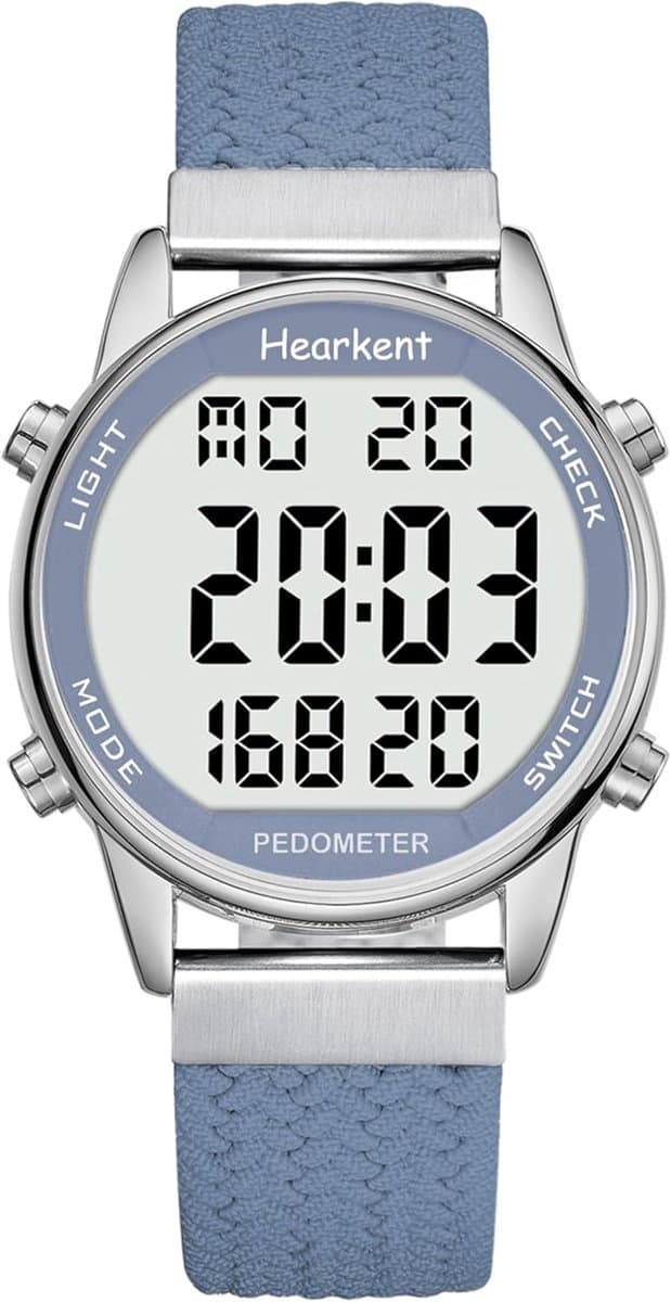 Stappenteller Horloge - Fitness Tracker - Buiten Activiteiten - Waterdicht 30m - 36mm Kast - Zwart