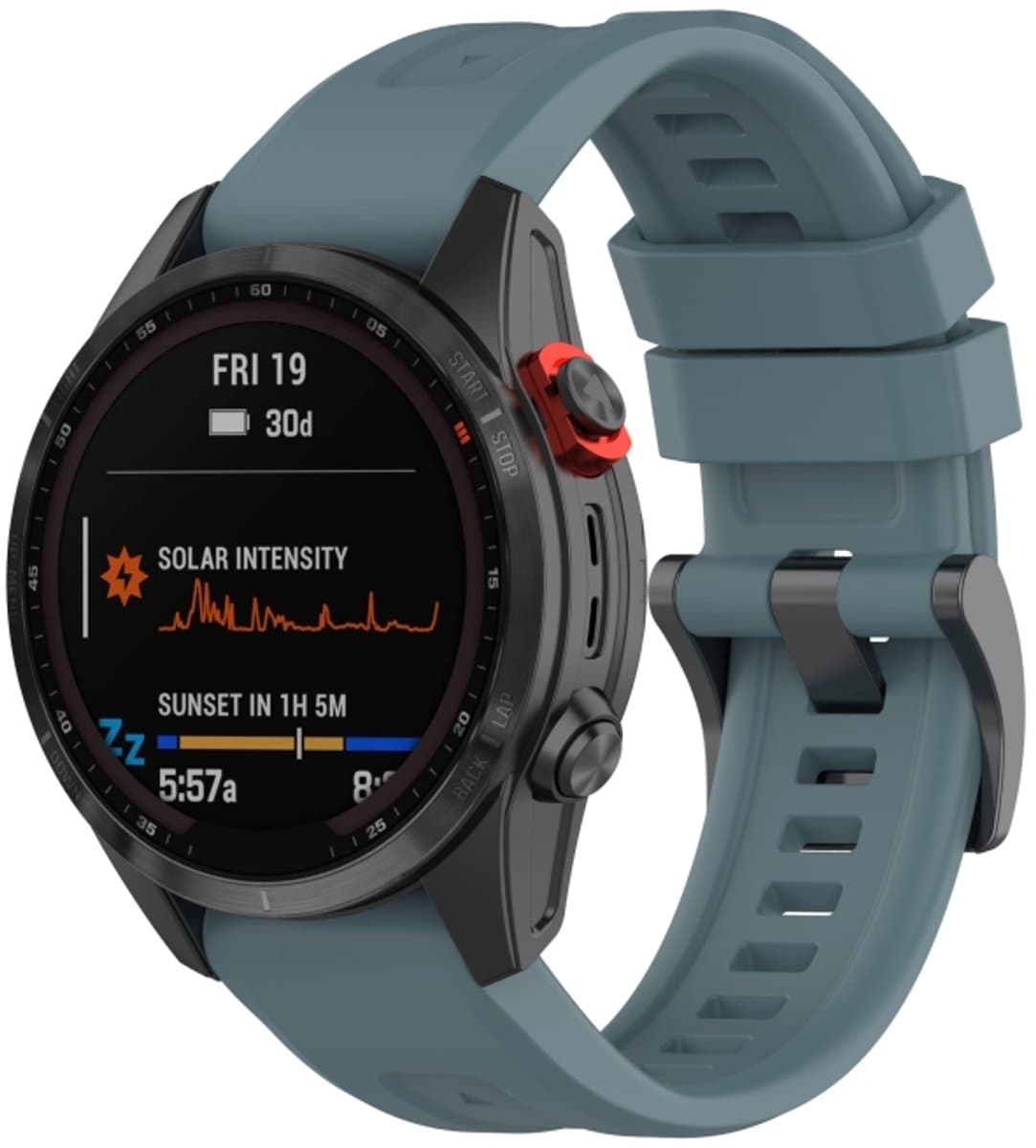 Voor Garmin Fenix 7x Quick Release Silicone Watchband (Navy Blue)