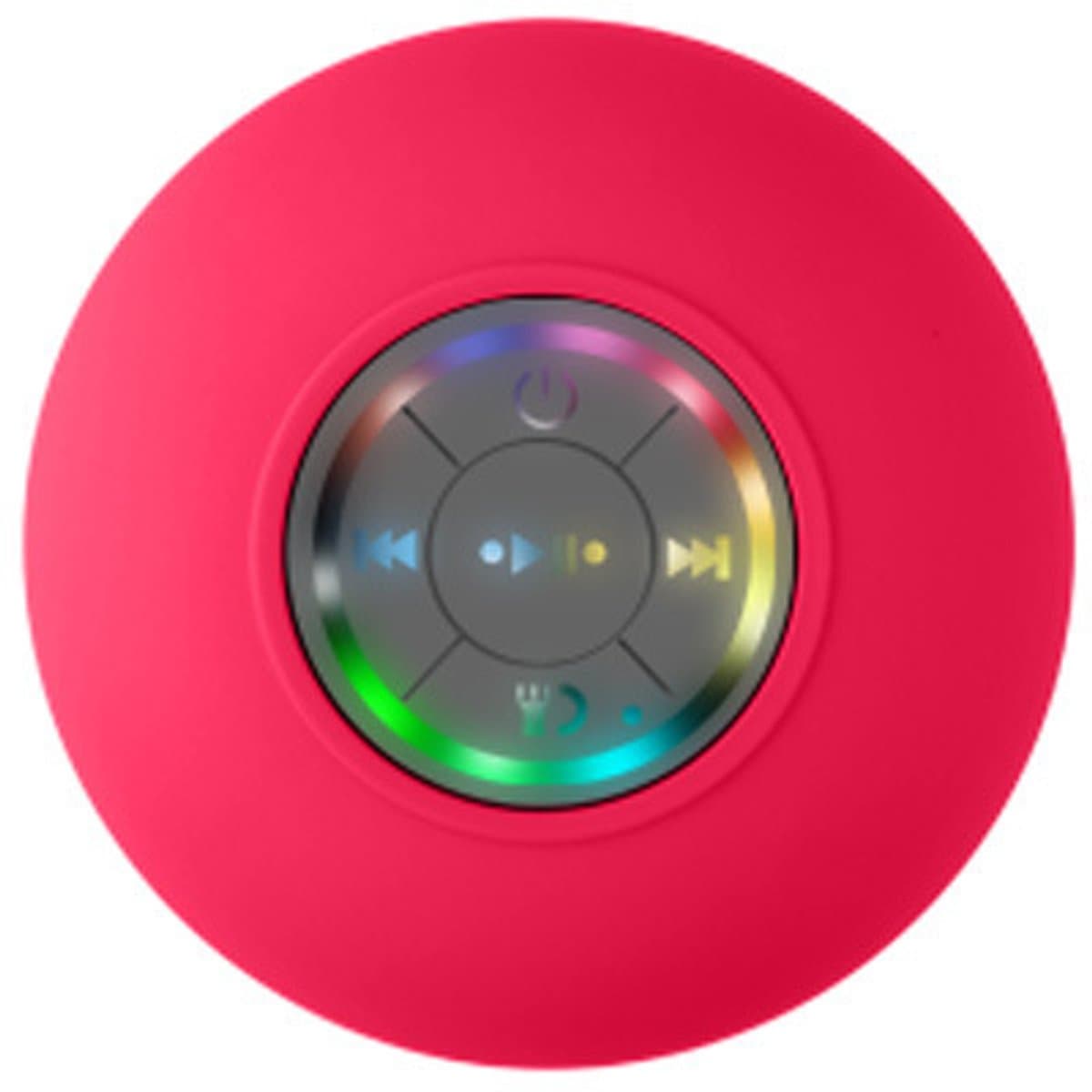 IPX4 Waterbestendige Bluetooth Douche Luidspreker met Zuignap en Microfoon – LED-verlichting, Drijvend ontwerp voor Douche, Zwembad, Rivier, Reizen en Buiten, Kleur roze