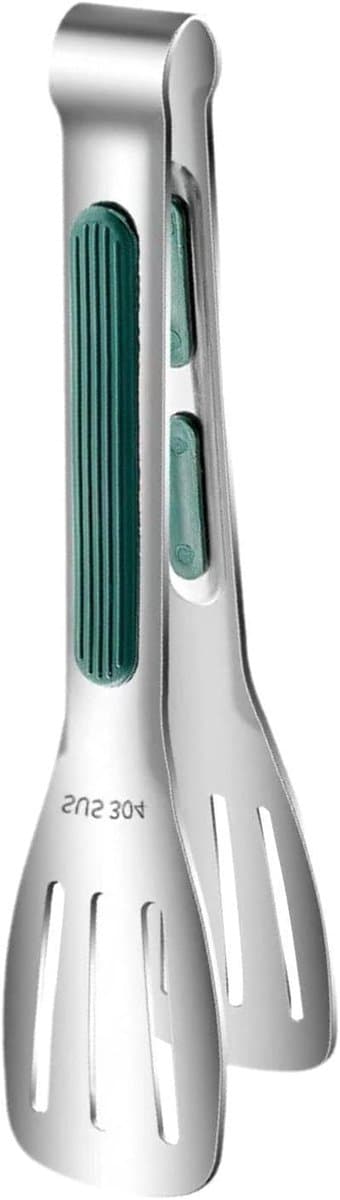 Roestvrijstalen Tang - Kooktang Serveertang - Maaltijden Bereiden - Antislip Hittebestendig - 235 cm - Zwart