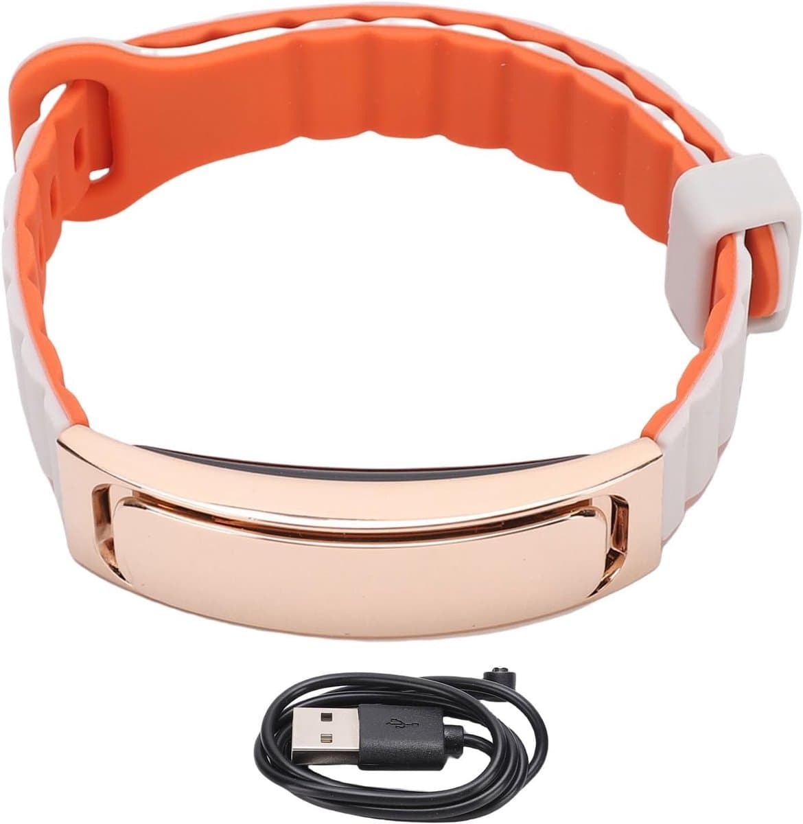 Slimme Activiteiten Tracker - Fitness Armband Horloge - Gezondheid Monitoren - Afstandsbediening Camera - 265 mm - Goud Oranje