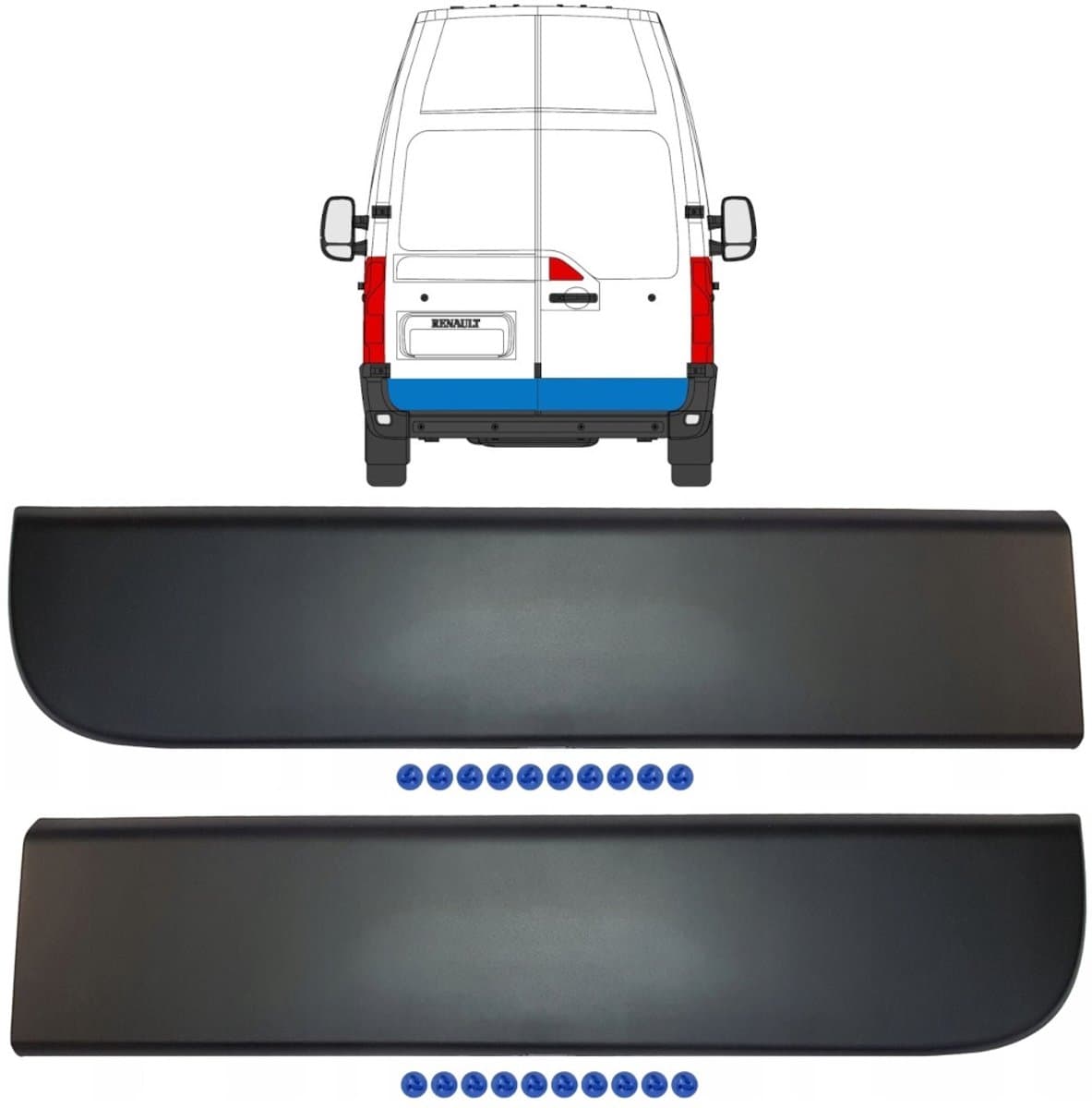 Sierlijst achterdeur voor Nissan NV400 2010- / Links + Rechts