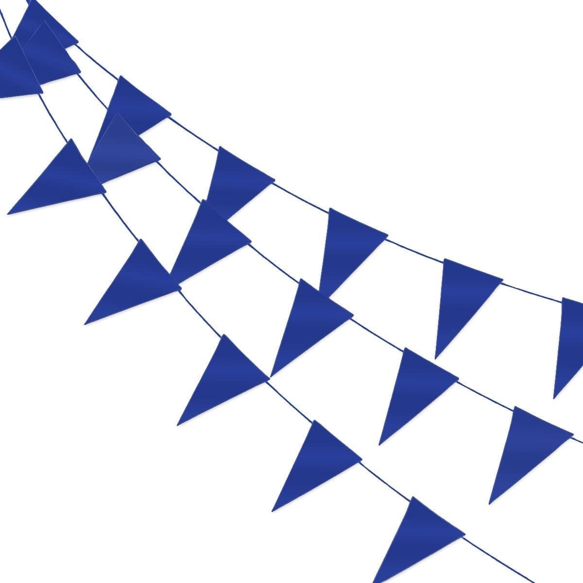 Thijox - Luxe Blauwe Vlaggenlijn 10 Meter - Feestversiering, Verjaardag Slingers, Decoratie voor Tuin, Camping, Kinderfeestjes, Elegant en Stijlvol