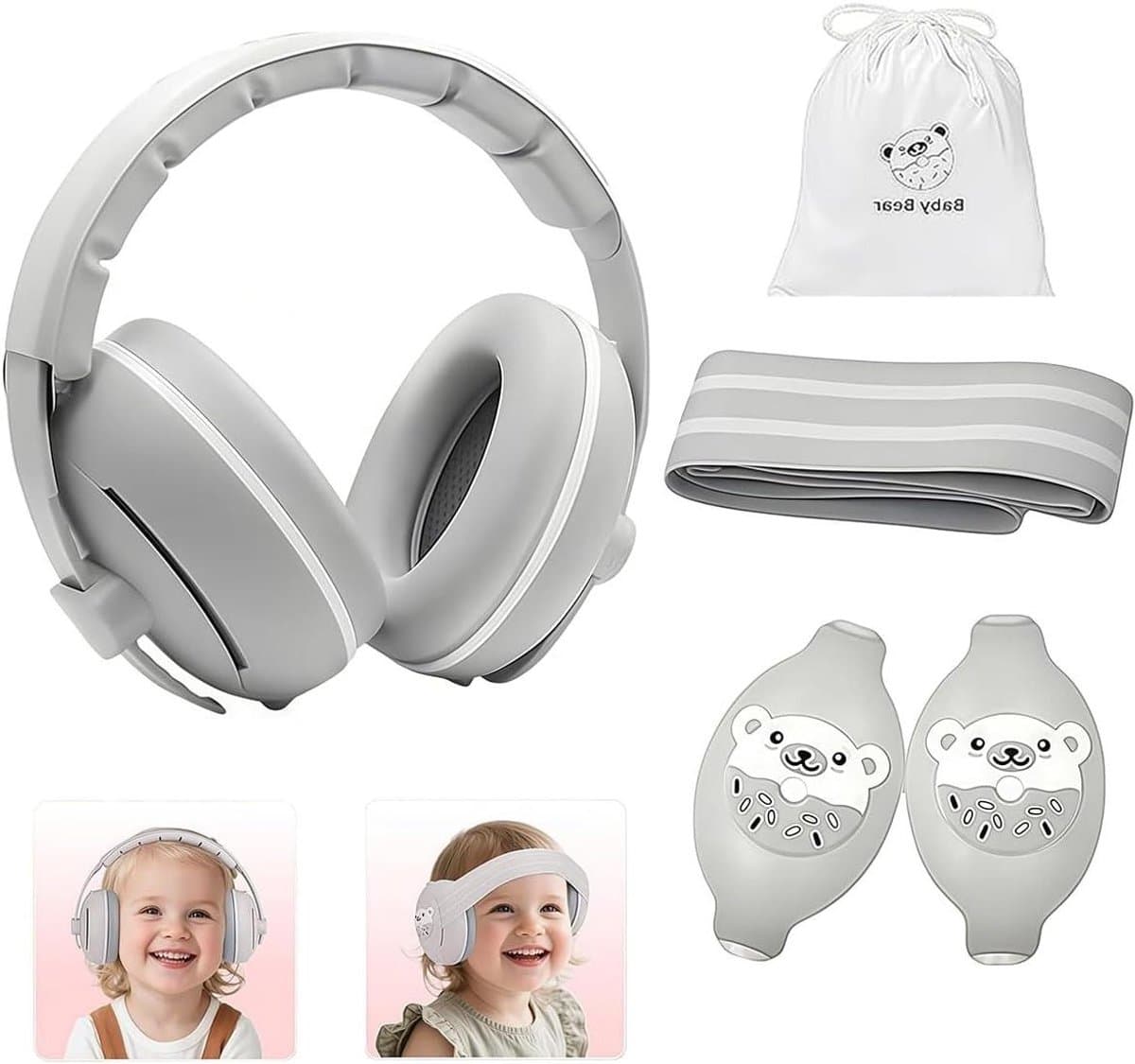 Baby gehoorbescherming - Koptelefoon baby - Geluidsreductie - 2-in-1 ontwerp - Verstelbaar - Universeel