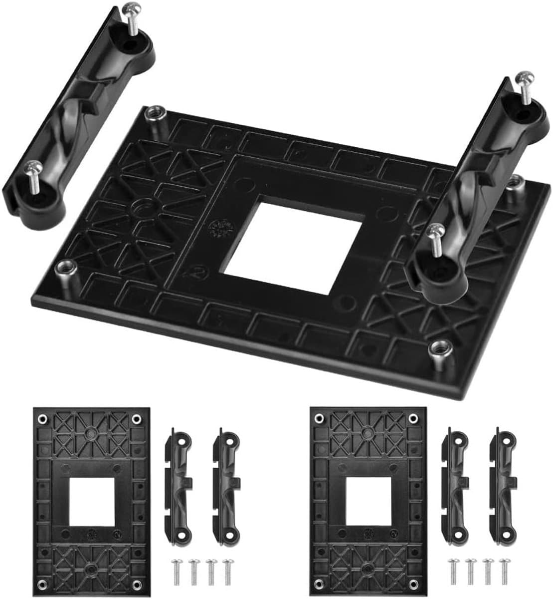 3-Pack CPU Backplate Houder voor AM4, Geschikt voor AMD B350 Moederbord, CPU Koeling en Warmteafvoer, Stevige ABS Constructie, 90 x 54 mm