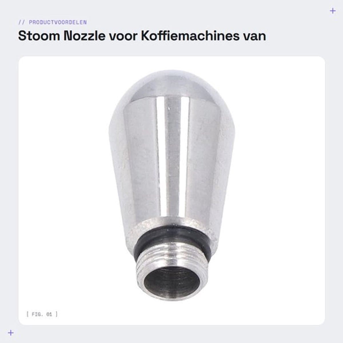 Stoom Nozzle voor Koffiemachines van Roestvrij Staal