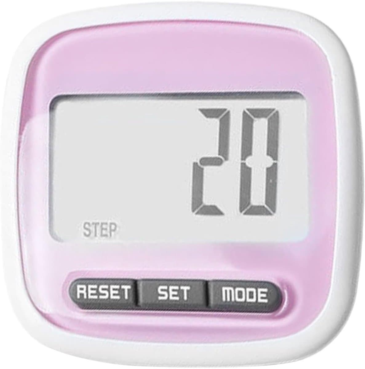 Stappenteller met clip - Fitness tracker - Dagelijkse activiteit - Geavanceerde sensortechnologie - 5 x 5 x 2 cm - Roze